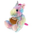 thumbnail image 1 of DolliBu Sitting Rainbow Unicorn Stuffed Animal with Football Plush - Soft Huggable Unicorn, Adorable Plush Toy, Cute Fantasy Gift Plush Doll Animal Toy for Kids and Adults - 10 Inches, 1 of 6