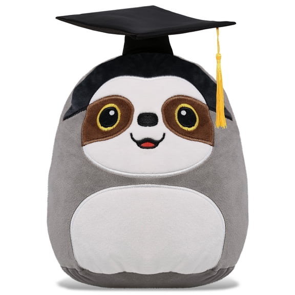 DolliBu Sloth Graduation Plush Toy - Snug-Mooshies Sloth Graduation Stuffed Animal Dress Up with Graduation Cap with Tassel - Reward Celebration Grad Gift - 10 Inch
