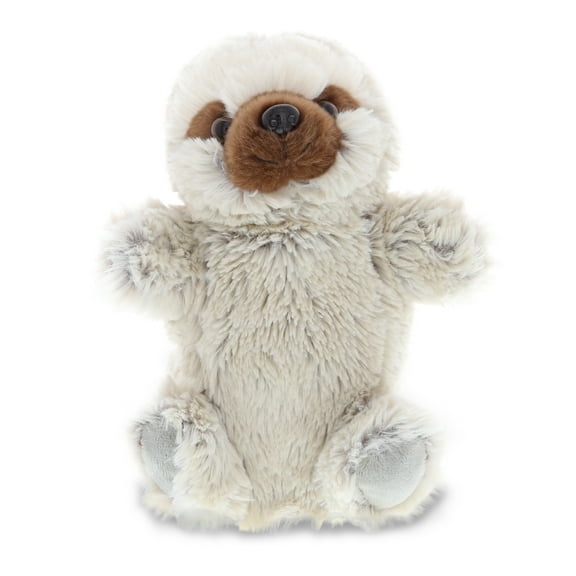 DolliBu Sloth Plush Hand Puppet For Kids, Soft Furry Stuffed Animal Hand Puppet Toys for Puppet Show Games & Puppet Theaters for Kids, Adult's Cute Puppets Educational Toy to Teach Children & Toddlers