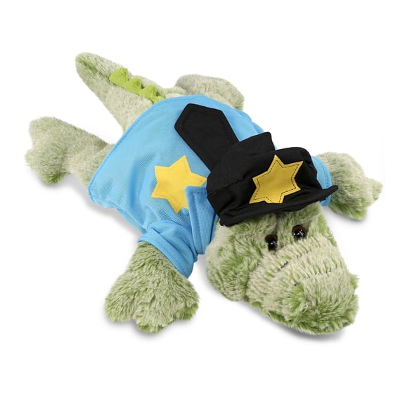 DolliBu Small Alligator Police Officer Plush Toy - Super Soft Alligator Cop Stuffed Animal Dress Up with Cute Cop Uniform and Cap Outfit - 11.5 inches