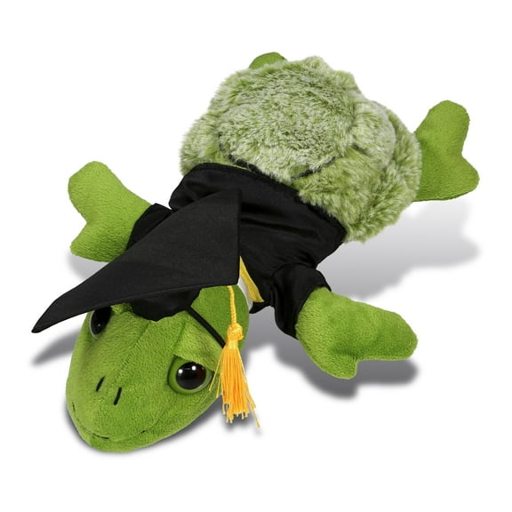 DolliBu Small Sea Turtle Graduation Plush Toy - Super Soft Graduation Stuffed Animal Dress Up with Gown and Cap with Tassel Outfit - Cute Congratulatory Graduation Gift - 11 Inch