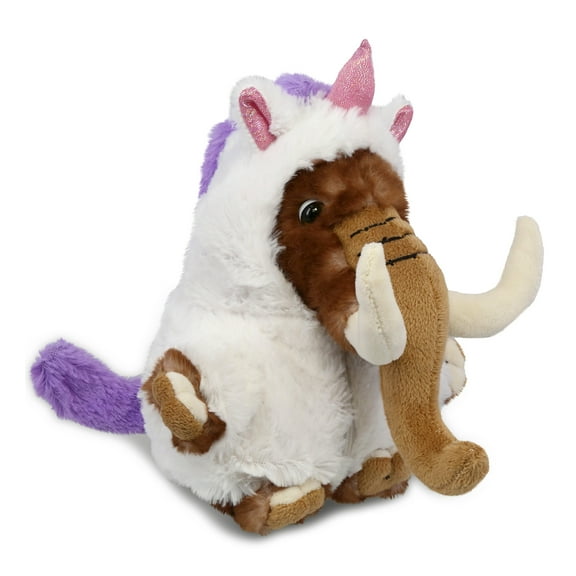 DolliBu Small Wild Mammoth Unicorn Plush Stuffed Animal Toy - Super Soft Mammothcorn Dress Up with Removable Plush Unicorn Outfit, Cute Fantasy Pet Life Gift - 10 Inches