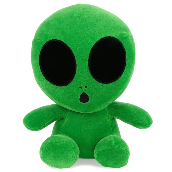 DolliBu Snug-Mooshies Green Alien Stuffed Animal Plush Toy - Space Super Fluffy Soft Animal Friend for Girls and Boys, Medium Huggable Cute Plush for Kids Play, Cuddling, and Decoration - 12 Inches