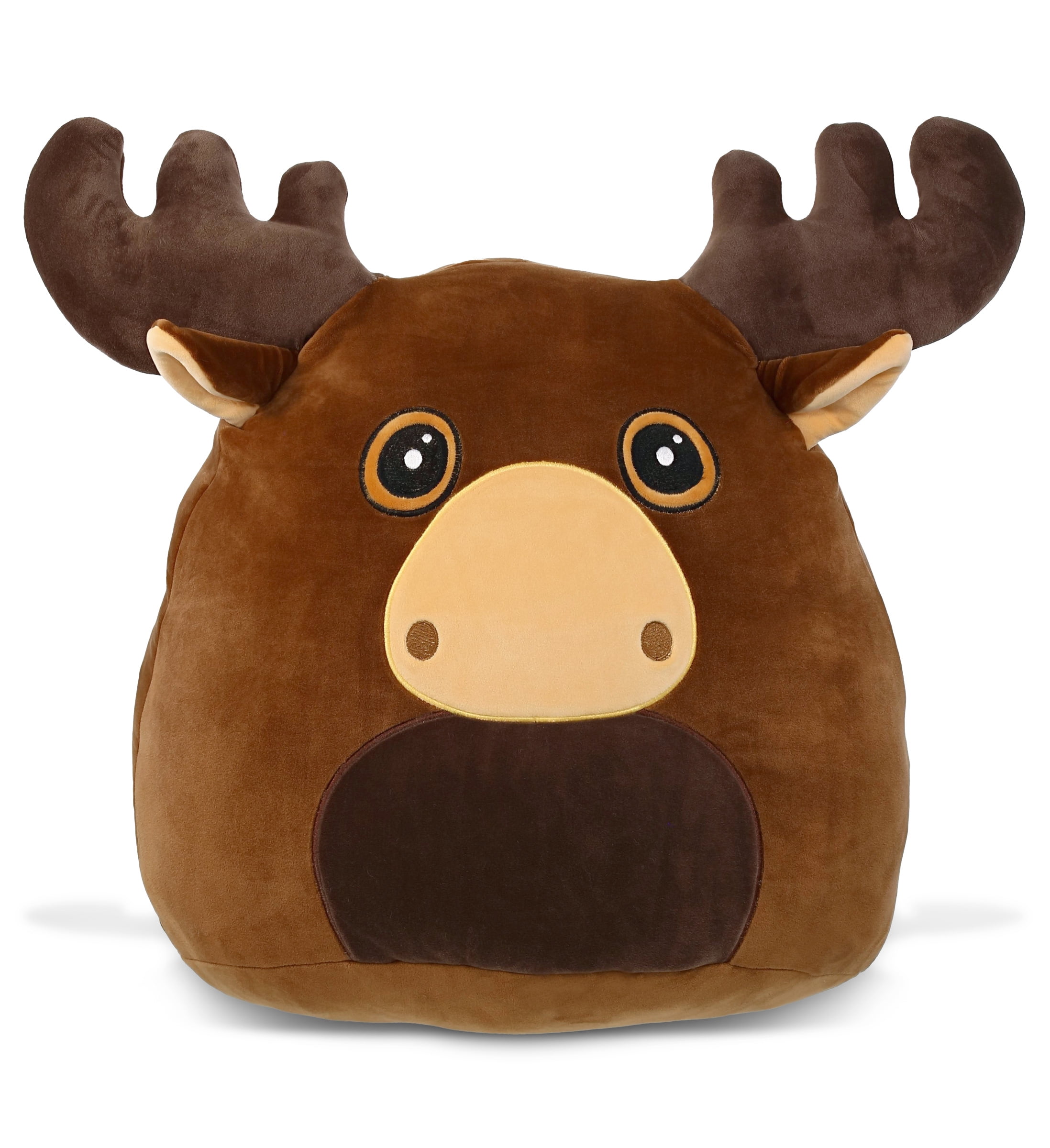 DolliBu Snug Mooshies Moose Stuffed Animal Plush Toy - Large Cuddly