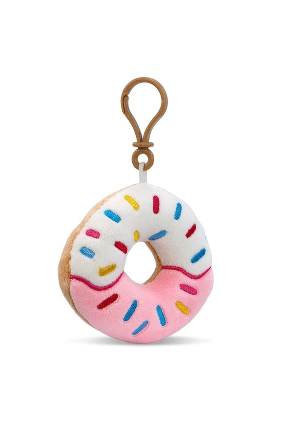 Snug-Mooshies Plush Donut Keychain - Donut Stuffed Key Chain Toy for Backpack, Purse, Handbag, Squishable Keychain Plush for Kids and Adults - 4 Inches
