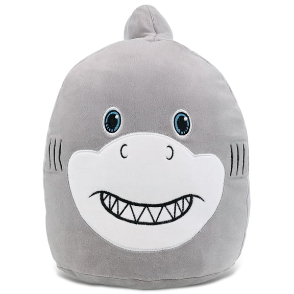 DolliBu Snug-Mooshies Shark Stuffed Animal Plush Toy - Ocean Life Super Squishy Soft Animal Friend for Girls and Boys, Medium Huggable Cute Plush for Kids Play, Cuddling and Decoration - 10 Inch