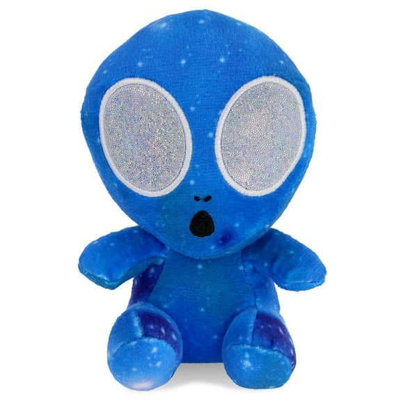 DolliBu Snug-Mooshies Space Blue Alien Stuffed Animal - Super Fluffy Soft Sensory Plush Toy for Girls and Boys, Cute Small Kids Plush Alien Friend to Play, Squeeze, Soothe Stress and Cuddle - 6 Inch