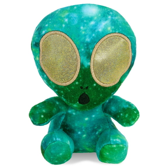 DolliBu Snug Mooshies Space Green Alien Stuffed Animal - Super Fluffy Soft Sensory Plush Toy for Girls and Boys, Cute Small Kids Plush Alien Friend to Play, Squeeze, Soothe Stress and Cuddle - 6 Inch
