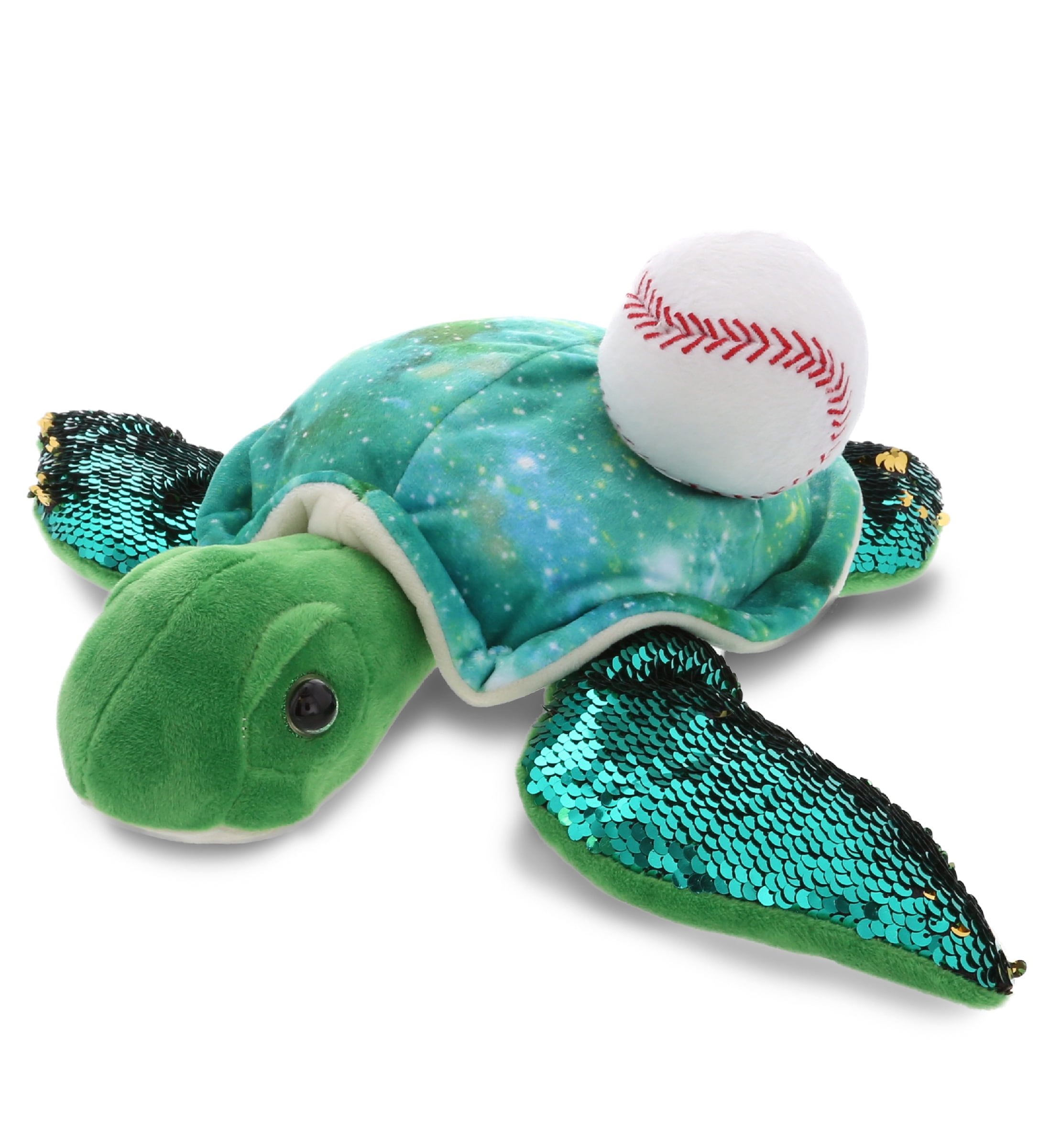 Turtle Shell Guard Baseball DolliBu Space Sequin Sea Turtle Stuffed Animal with Baseball Plush ...