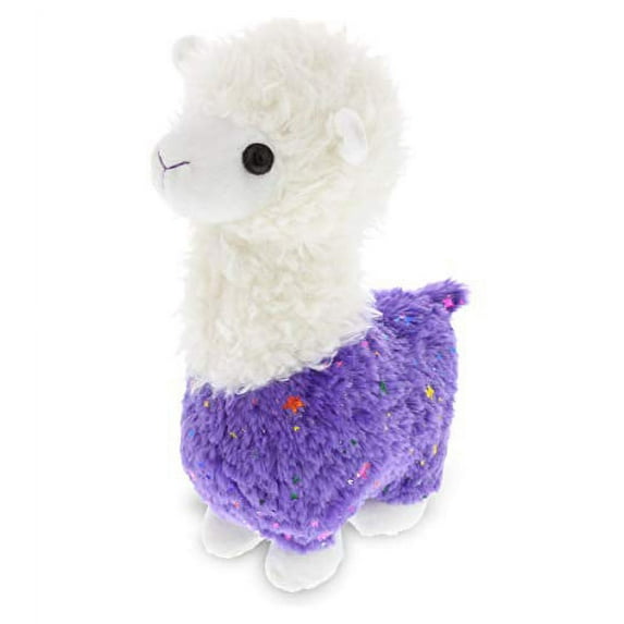 DolliBu Sparkle Purple Llama Stuffed Animal Plush for Girls & Boys 11.5 inch