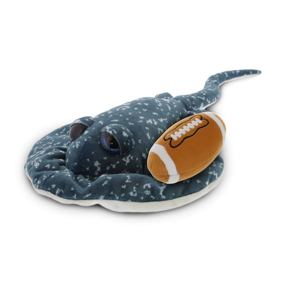 DolliBu Spotted Grey Ray Stuffed Animal with Football Plush - Soft Huggable Ray, Adorable Playtime Plush Toy, Cute Wildlife Gift, Ocean Plush Doll Animal Toy for Kids and Adults - 18.5 Inch