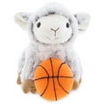 thumbnail image 1 of DolliBu Squat Sheep Stuffed Animal with Basketball Plush - Soft Plush Huggable Sheep, Adorable Playtime Plush Toy, Cute Farm Life Gift, Basketball Plush Doll Animal Toy for Kids, Adults - 9.5 Inch, 1 of 6