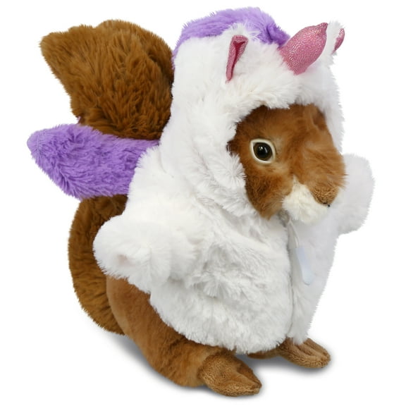 DolliBu Squirrel Monkey Unicorn Plush Stuffed Animal Toy - Super Soft Monkeycorn Dress Up with Removable Unicorn Plush Outfit, Cute Fantasy Gift - 8.5 Inches