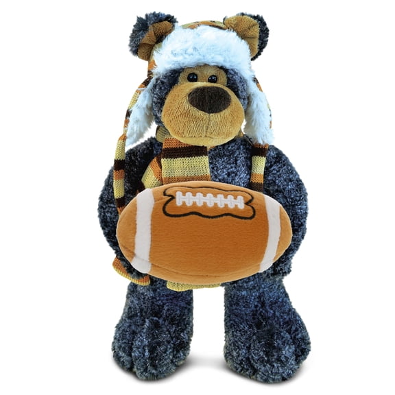 DolliBu Standing Black Bear with Clothes Stuffed Animal with Football Plush  Soft Huggable Bear, Adorable Playtime Plush Toy, Wild Life Gift Plush Doll Animal Toy for Kids and Adults  13.5 Inch