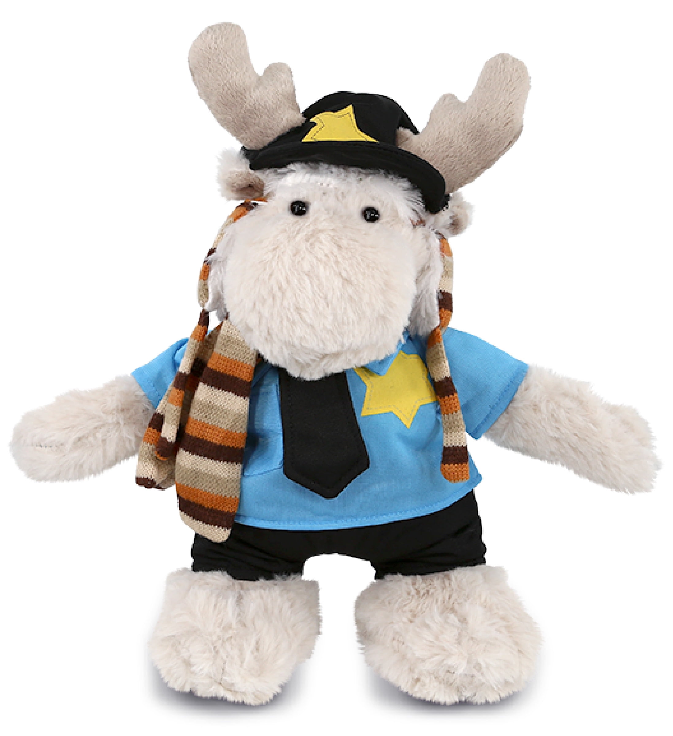 DolliBu Standing Moose Police Officer Plush Toy - Soft Moose Cop ...