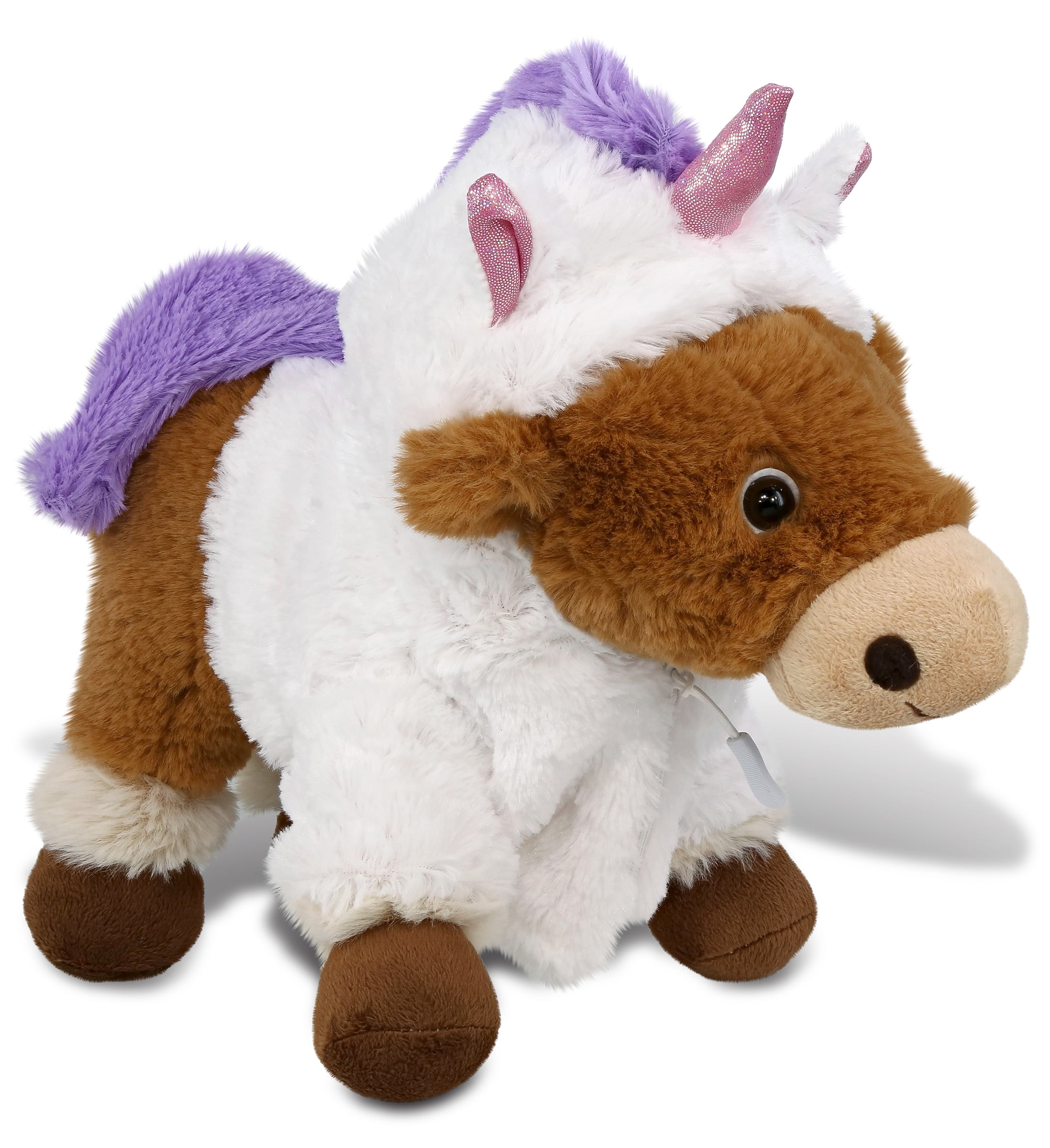 DolliBu Standing Reindeer Unicorn Plush Stuffed Animal Toy - Super Soft Unicorn Dress Up Animal with Removable Plush Unicorn Outfit, Cute Fantasy Animal Plush Gift for Kids and Adults - 11 Inches