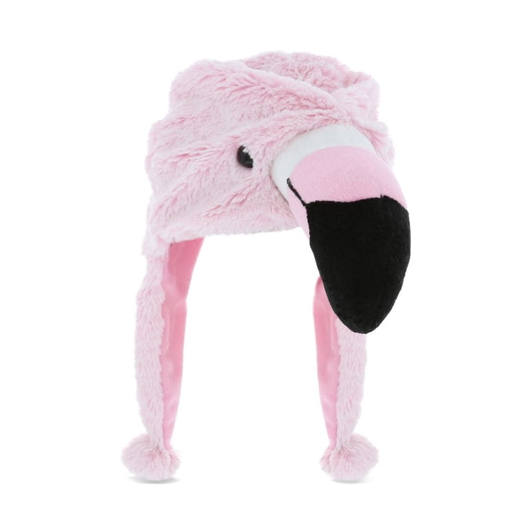 DolliBu Pink Flamingo Plush Hat - Cute Tropical Bird  display picture 1