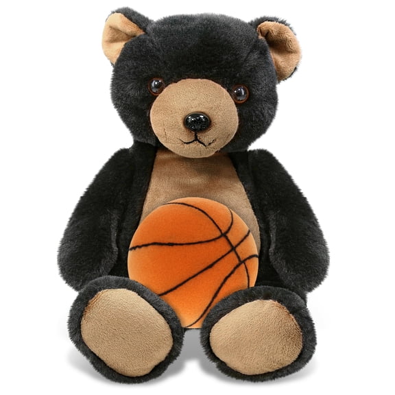 DolliBu Super Soft Black Bear Stuffed Animal with Basketball Plush  Huggable Bear, Adorable Playtime Plush Toy, Cute Wildlife Gift Doll Animal Toy for Kids and Adults  9 Inches