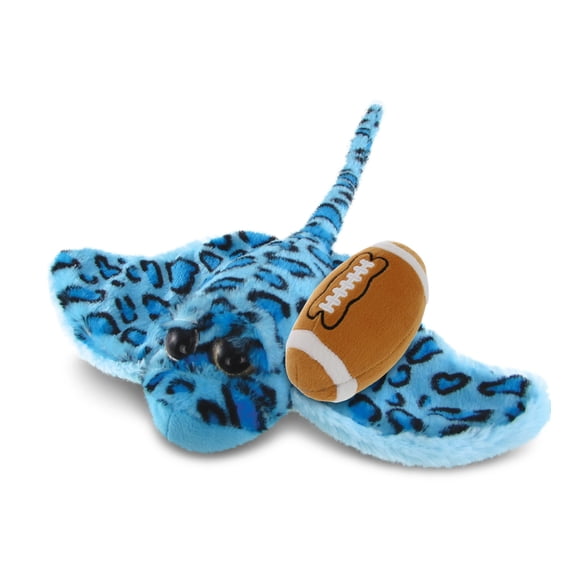 DolliBu Super Soft Blue Stingray Stuffed Animal with Football Plush Soft Huggable Stingray, Adorable Playtime Plush Toy, Cute Ocean Life Gift Plush Doll Animal Toy for Kids and Adults 15 Inch