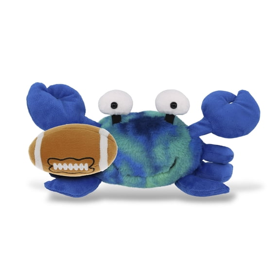 DolliBu Super Soft Blue Tie-Dye Crab Stuffed Animal with Football Plush - Soft Crab, Adorable Playtime Plush Toy, Cute Ocean Life Gift Doll Animal Toy for Kids and Adults - 12 Inches