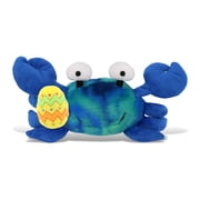 DolliBu Super Soft Blue Tie-Dye Crab with Yellow Easter Egg Plush - Perfect Crab Stuffed Animals for Easter Basket, Easter Egg Stuffed Animal Spring Toys for Girls, Boys, and Babies - 12 Inches