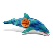 DolliBu Super Soft Blue Tie-Dye Dolphin Stuffed Animal with Basketball Plush   Huggable Dolphin, Adorable Playtime Plush Toy, Cute Ocean Life Gift Doll Animal Toy for Kids and Adults   18 Inches