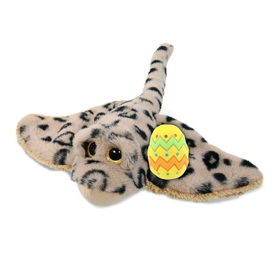 DolliBu Super Soft Golden Stingray with Yellow Easter Egg Plush - Perfect Ocean Stuffed Animals for Easter Basket, Cute Easter Egg Stuffed Animal Spring Toys for Girls, Boy, and Babies - 15 Inches