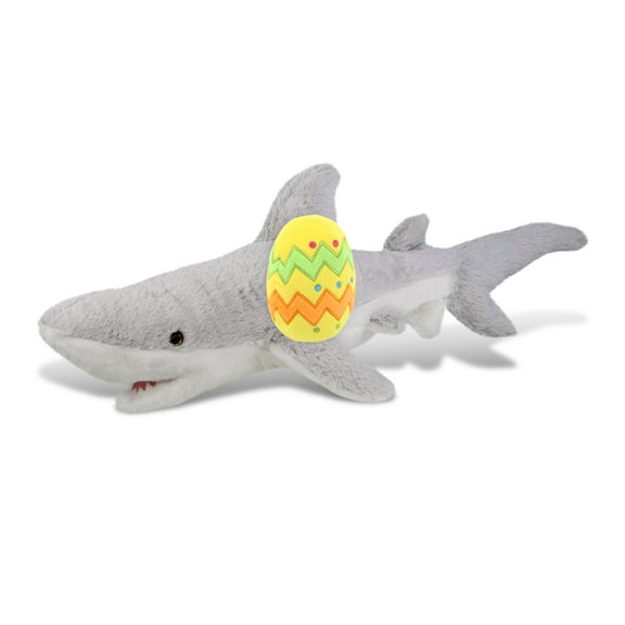 DolliBu Super Soft Great White Shark with Yellow Easter Egg Plush - Perfect Ocean Life Stuffed Animals for Easter Basket, Cute Easter Egg Stuffed Animal Spring Toys for Girls, Boy, Baby - 23 Inches