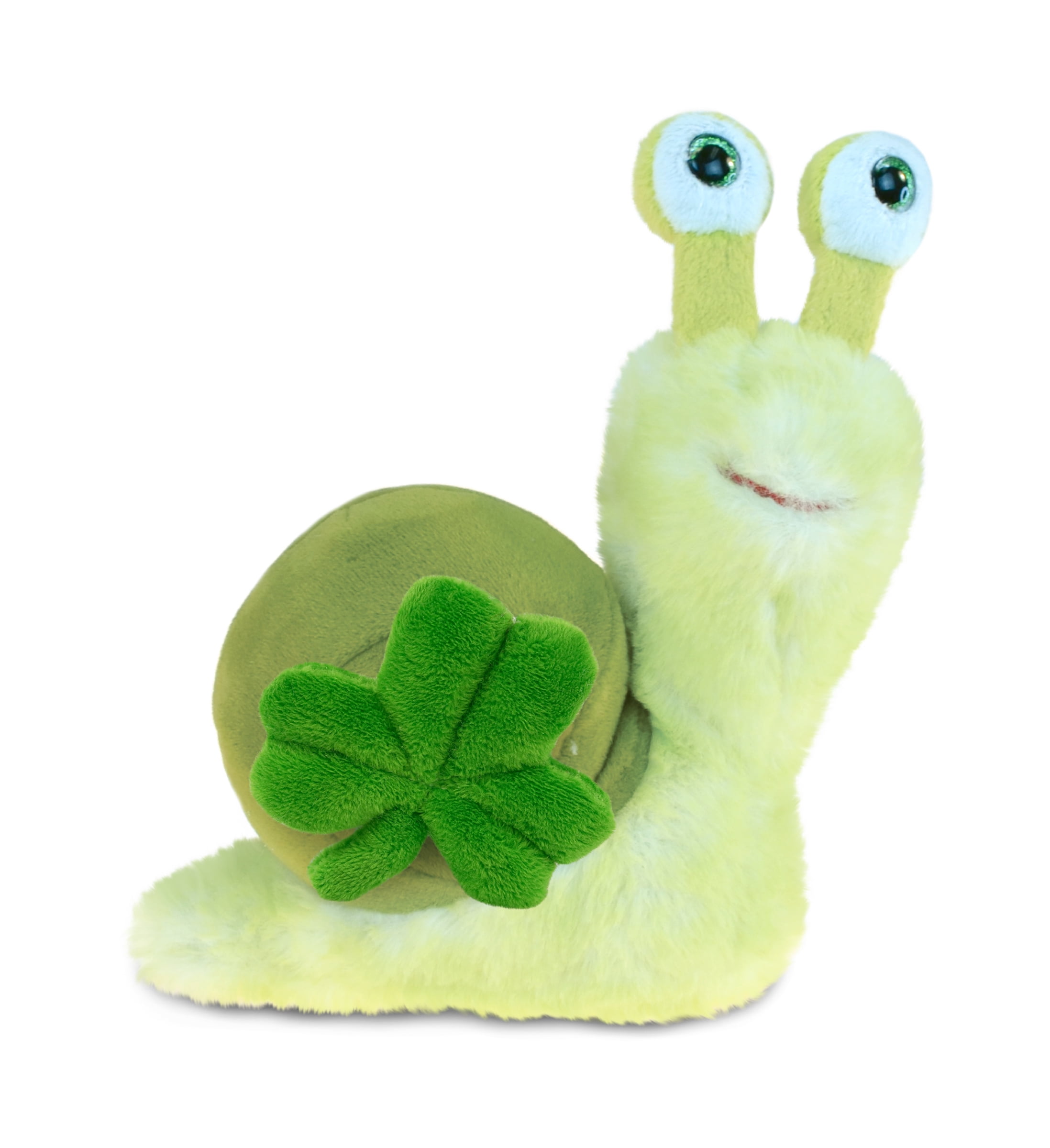 DolliBu Super Soft Green Snail Stuffed Animal with Green Plush Shamrock ...
