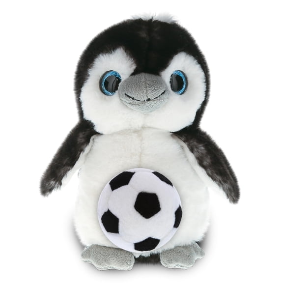 DolliBu Super Soft Grey Penguin Stuffed Animal with Soccer Ball Plush - Huggable Penguin Playtime Toy, Cute Ocean Life Gift Doll, Super Soft Stuffed Doll Animal Toy for Kids, Adults - 9 Inches