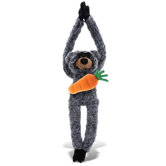 DolliBu Super Soft Happy Easter Long Arms Black Bear with Carrot Plush - Cute Stuffed Animals with Carrot Plush Toy, Perfect Easter Gift, Spring Easter Plush Animal Toy for Kids, Adults - 21 Inches