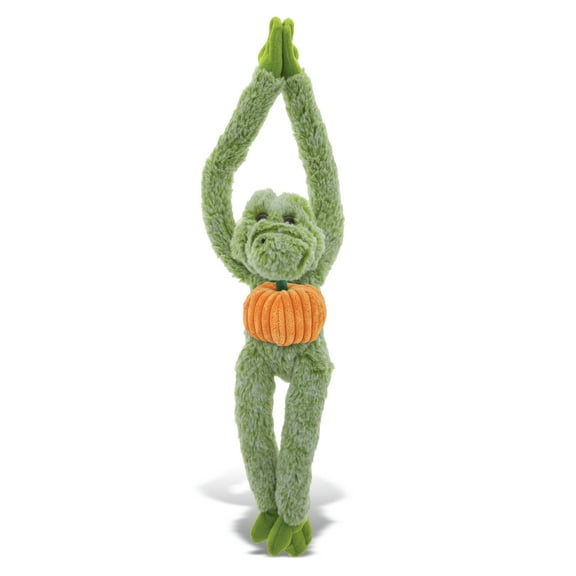 DolliBu Super Soft Long Arms Alligator Stuffed Animal with Pumpkin Decor - Pumpkin Plush Animal for Fall, Halloween and Thanksgiving Pumpkin Toy for Baby, Kids, Adults - 21 Inch