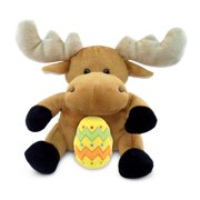 DolliBu Super Soft Moose with Yellow Easter Egg Plush - Perfect Wild Life Stuffed Animals for Easter Basket, Cute Easter Egg Stuffed Animal Spring Toys for Girls, Boy, Baby - 6 Inches