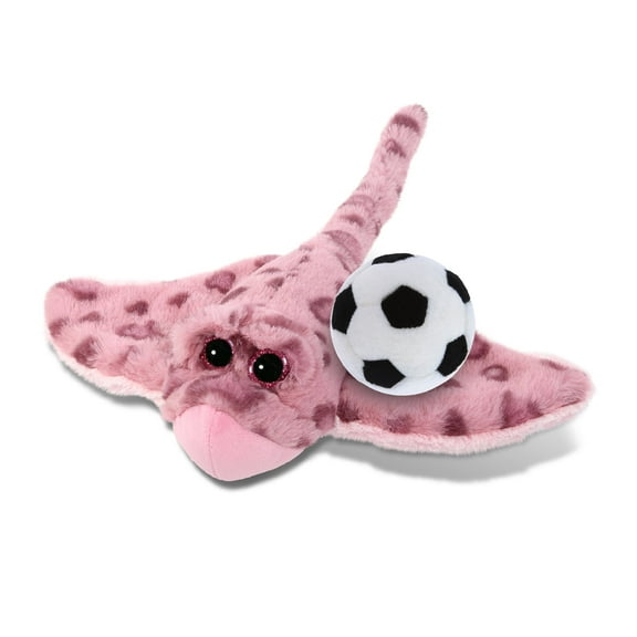 DolliBu Super Soft Pink Rose Stingray Stuffed Animal with Soccer Ball Plush - Huggable Stingray Playtime Toy, Cute Ocean Gift Doll, Super Soft Stuffed Doll Animal Toy for Kids, Adults - 15 Inches