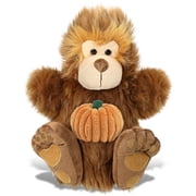 DolliBu Super Soft Plush Big Foot Hand Puppet Stuffed Animal with Pumpkin Decor - Pumpkin Plush Animal for Fall, Halloween and Thanksgiving, Pumpkin Toy for Baby, Kids, Adults - 10 Inches