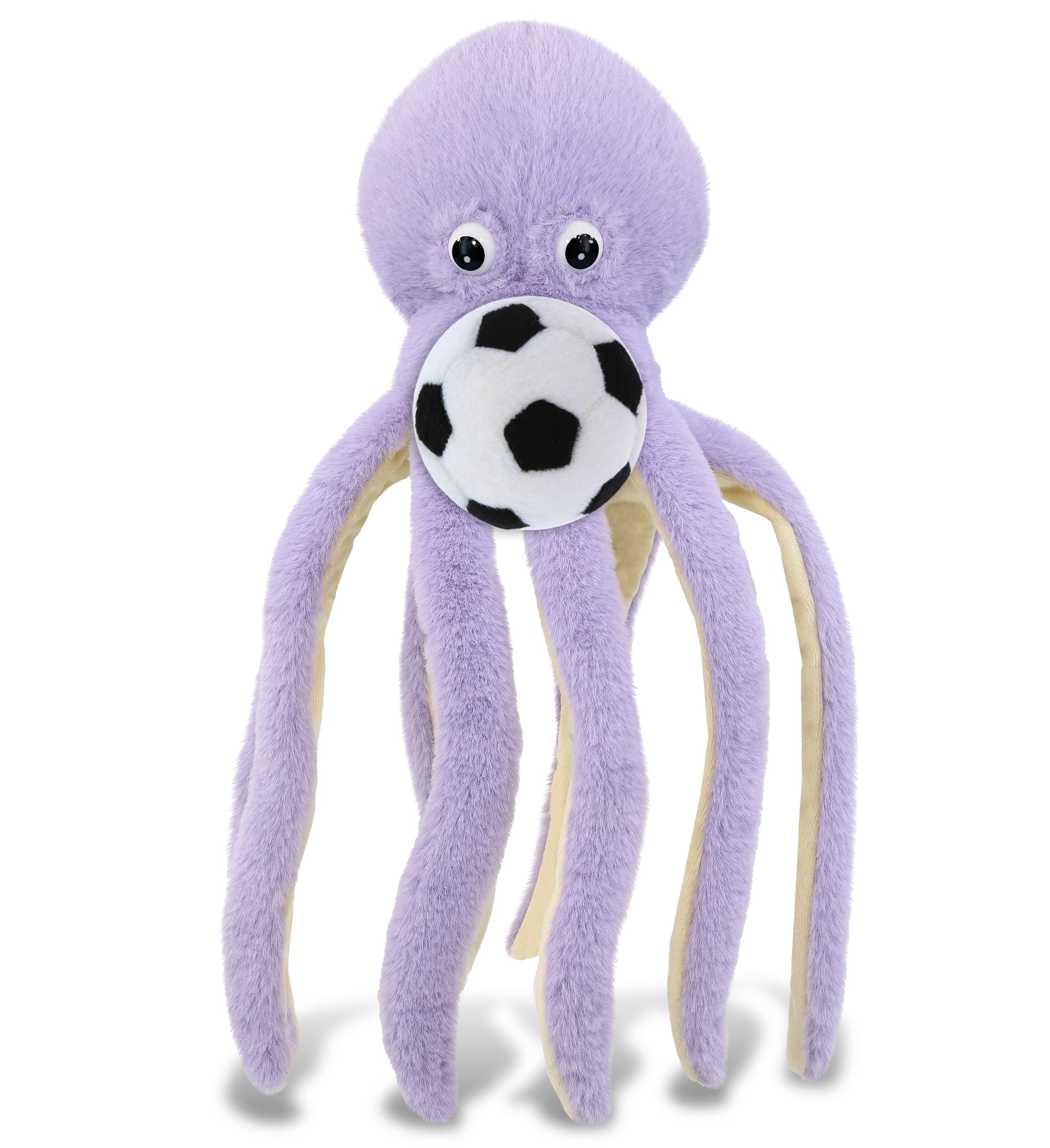 DolliBu Super Soft Purple Octopus Stuffed Animal with Soccer Ball Plush ...