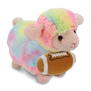 DolliBu Super Soft Rainbow Sheep Stuffed Animal with Football Plush   Soft Huggable Sheep, Adorable Playtime Plush Toy, Cute Farm Life Gift Plush Doll Animal Toy for Kids and Adults   7 Inches