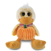 DolliBu Super Soft Sitting Duck Stuffed Animal with Pumpkin Plush Decor - Duck with Pumpkin Plush Animal for Fall, Halloween and Thanksgiving, Pumpkin Plush Toy for Baby, Kids, Adults - 9 Inches