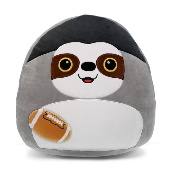 DolliBu Super Soft Snug-Mooshies Sloth Stuffed Animal with Football Plush - Soft Sloth, Adorable Playtime Plush Toy, Cute Wild Gift Doll Animal Toy for Kids and Adults - 17 Inches