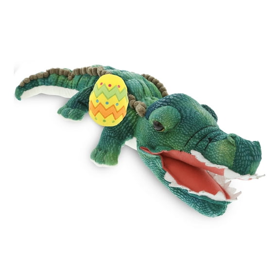DolliBu Super Soft Wild Alligator with Yellow Easter Egg Plush - Perfect Alligator Stuffed Animals for Easter Basket, Cute Easter Egg Stuffed Animal Spring Toys for Girls, Boys, and Babies - 18 Inches