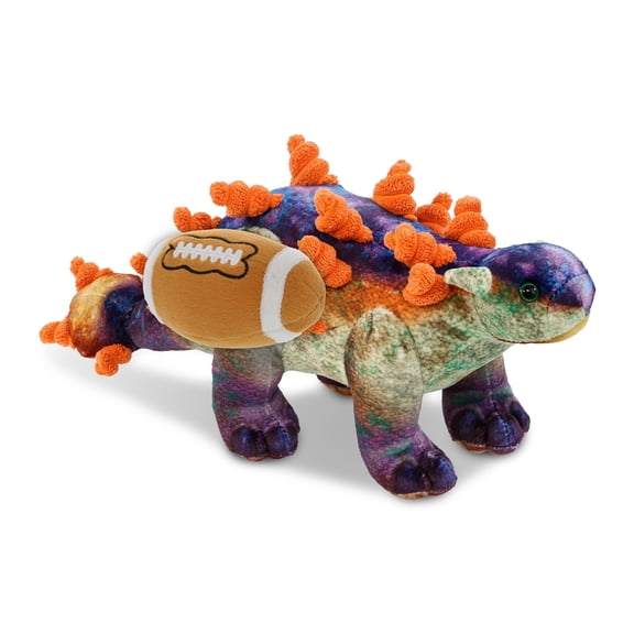 DolliBu Super Soft Wild Collection Ankylosaurus Dinosaur Stuffed Animal with Football Plush - Soft Dinosaur, Adorable Playtime Plush Toy, Cute Gift Doll Animal Toy for Kids and Adults - 15 Inches