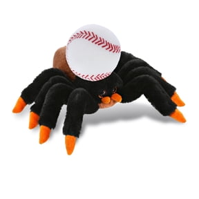 DolliBu Super Soft Wild Tarantula Spider Stuffed Animal with Baseball Plush - Huggable Spider, Playtime Plush Toy, Cute Wild Life Gift, Super Soft Plush Doll Animal Toy for Kids and Adults - 7 Inches