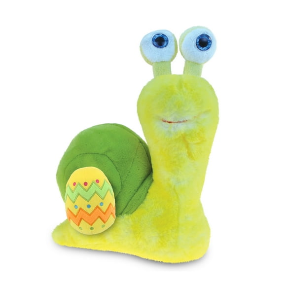 DolliBu Super Soft Yellow Snail with Yellow Easter Egg Plush - Perfect Snail Stuffed Animals for Easter Basket, Cute Easter Egg Stuffed Animal Spring Toys for Girls, Boys, and Babies - 9 Inches