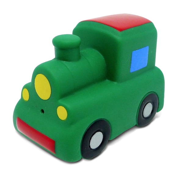 DolliBu Train Buddy Squirter Bath Toy - Floating Rubber Green Bath Time Toy Train for Toddlers, Fun Bath Toys for Bathtub, Pool, and Beach, Toddler Bath Squirt Toys for Girls and Boys