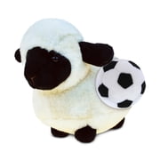 DolliBu Valais Blacknose Sheep Stuffed Animal with Soccer Ball Plush - Soft and Huggable Sheep Playtime Plush Toy, Cute Farm Life Gift, Super Soft Stuffed Doll Animal Toy for Kids, Adults - 8.5 Inch