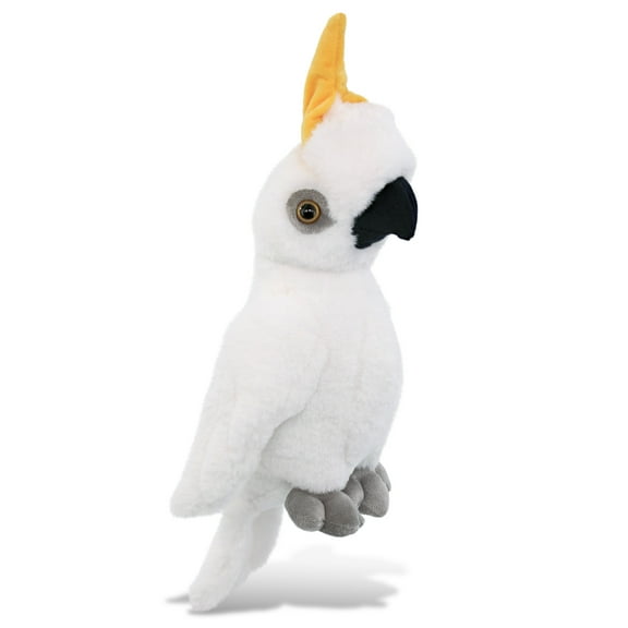 DolliBu White Cockatoo Bird Super Soft Stuffed Animal, Cute Realistic Bird Stuffed Animals for Girls, Boys, Adults Animal Gifts, Kids Nursery Decor for Newborn, Cuddly Soft Baby Plush Toys - 10 Inches