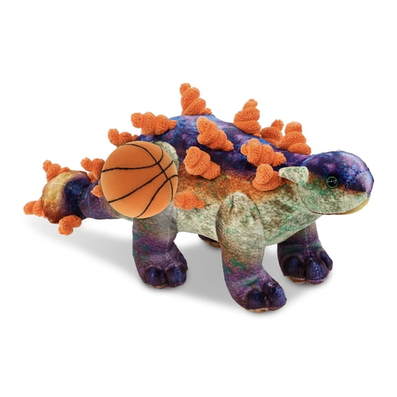 DolliBu Wild Collection Ankylosaurus Dinosaur Stuffed Animal with Basketball Plush  Huggable Dino, Adorable Playtime Plush Toy, Cute Dinosaur Gift Doll Animal Toy for Kids and Adults  15 Inches