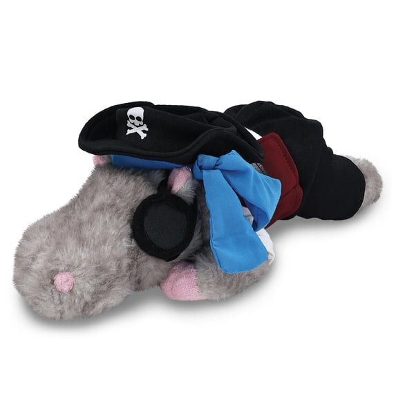 DolliBu Wild Collection Hippo Stuffed Animal With Pirate Dress Up Set - Sea Adventure Plush Toy Stuffed Hippo with Cute Pirate Costume - Hat, Shirt, Pants, Eye Patch, Belt - 11 Inches