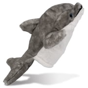 DolliBu Wild Dolphin Plush Hand Puppet - Super Soft Stuffed Animal Wild Dolphin Puppet Toy for Kids, Educational Cute Plush Puppets for Teaching, Games, and Shows