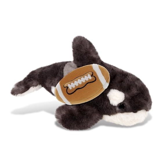 DolliBu Wild Killer Whale Stuffed Animal with Football Plush Soft Huggable Whale, Adorable Playtime Plush Toy, Cute Ocean Life Gift Doll Animal Toy for Kids and Adults - 11.5 Inches